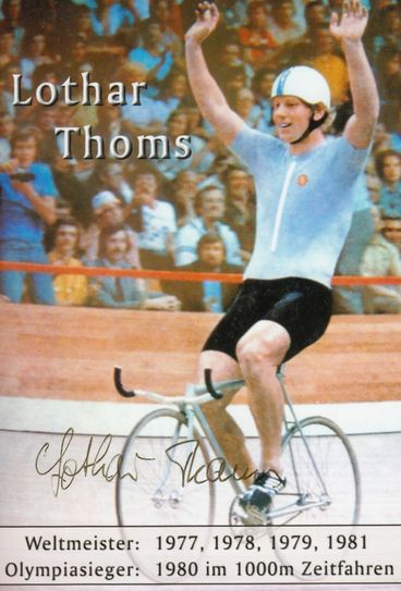 Autogrammkarte seines größten Triumphes.