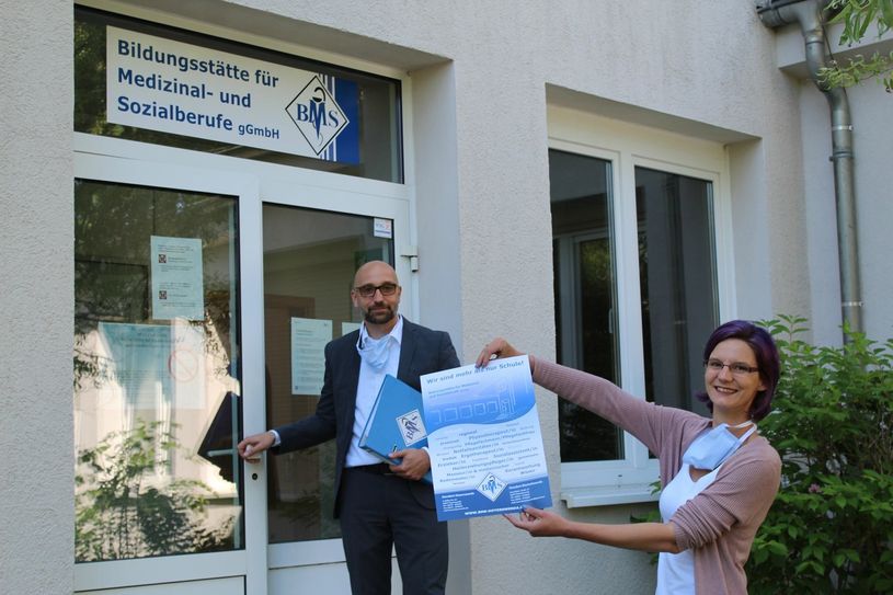 Claudia Barthel und Torsten Rentsch freuen sich auf das neue Schuljahr in der BMS. Foto: Silke Richter