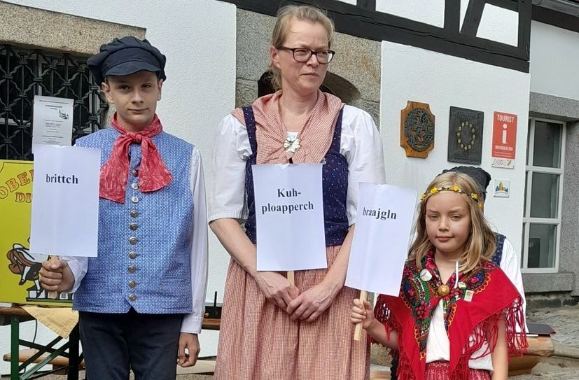 Bekanntgabe der Oberlausitzer Wörter 2022 in Obercunnersdorf.