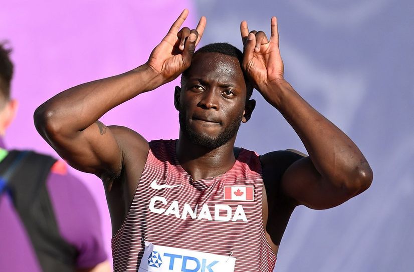 Jerome Blake ist Goldmedaillen-Gewinner der 4x100 m-Sprintstaffel der Herren 2024 in Paris.