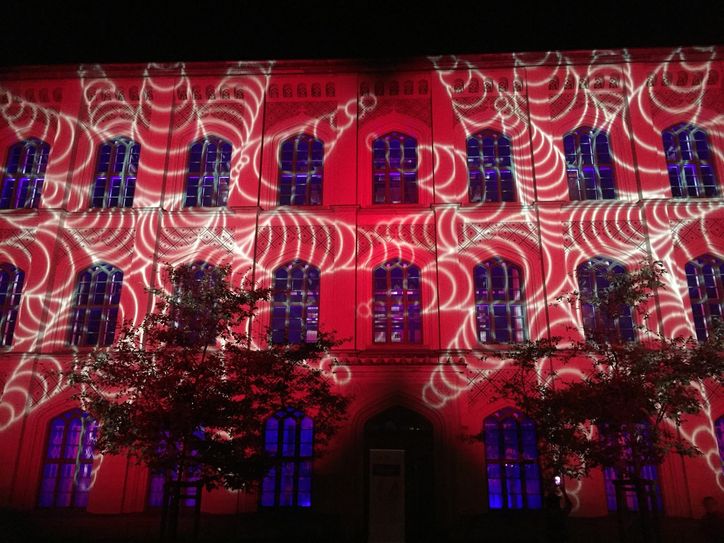 Lichtprojektion beim ersten Ring On Feier. Foto: Tradition und Zukunft Zittau e.V.