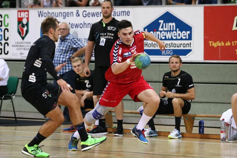 Alexander Takev konnte den LHC zum Pausenpfiff erstmals in Führung werfen. Foto: LHC Cottbus/Steffen Beyer