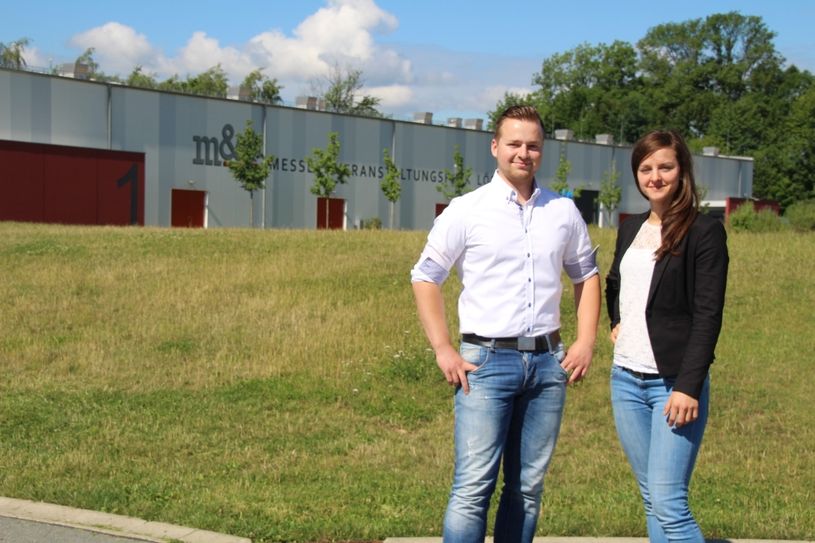 Haben die Online-Umfrage zum Messepark entwickelt: Philipp Zirps und Alexandra Eichler.