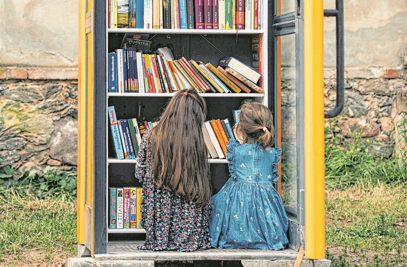 Heiß geliebte Büchertauschzelle in Pinnewitz.