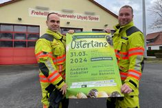Andreas Pschola und Andreas Buder organisieren zusammen mit anderen den zweiten Ostertanz in Uhyst.