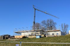 An den IBA Terrassen Großräschen entsteht derzeit ein neues Besucherzentrum, gefördert aus Strukturwandelgeldern.