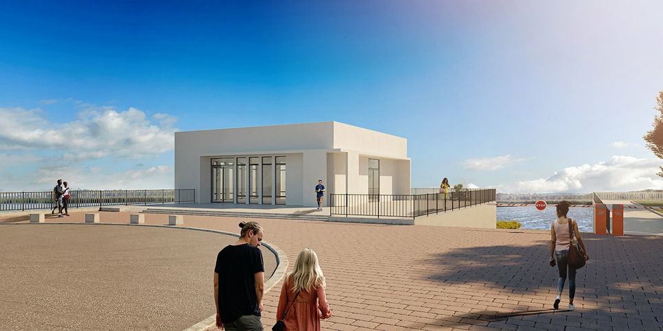 So soll das Besucherzentrum am Großräschener See aussehen.