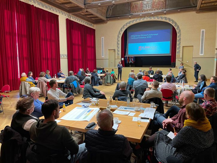 Während des Auftaktworkshops zum Klimaschutzkonzept für Cottbus.