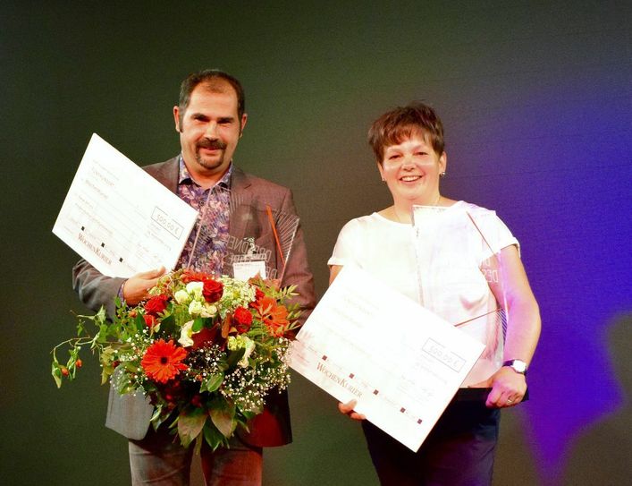 Alexander Siebecke und Annett Sebastian entschieden das Leservoting für sich und wurden »Dresdner des Jahres 2019«. Foto: Lösche