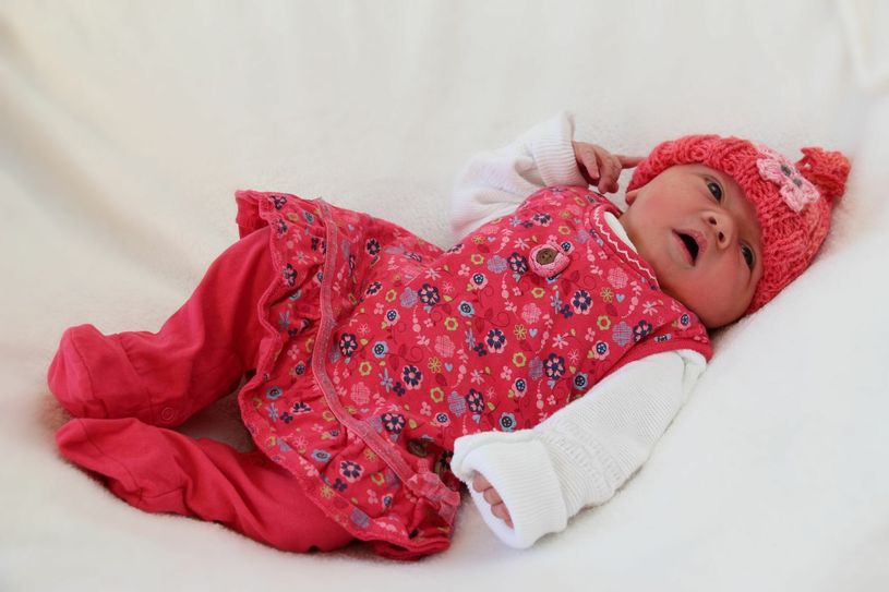 Die kleine Viktoria kam am 31. Dezember in Pirna, als letztes Baby im Jahr 2019, zur Welt. Foto: Klinikum