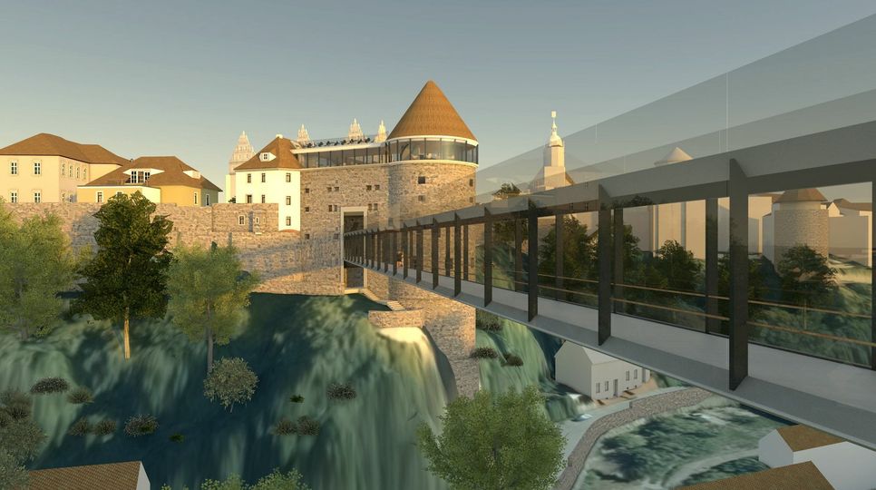 Nur eine von verschiedenen Möglichkeiten, wie die Spreebrücke aussehen könnte, wenn sie denn gebaut wird. Foto: Architekturbüro Ehrlich