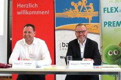 Geschäftsführer Lars Bauer (l.) und Vereinspräsident Torsten Pfuhl haben gut lachen: knapp 2.000 neue Mitglieder haben im vergangenen Jahr zum Vereinssport gefunden.