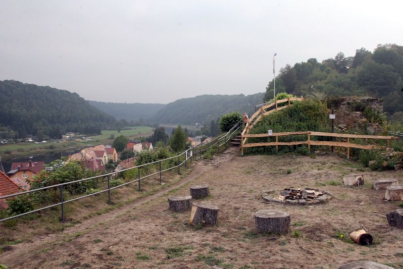 Die Burg Wehlen heute, von den Burgfreunden freigelegt.