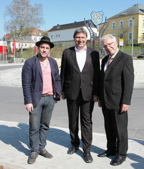 v.l.n.r.: Steffen Aurin, Ulf Mildner, OB Holm Große, Max Aicher, Klaus Kramer, Olaf Finke