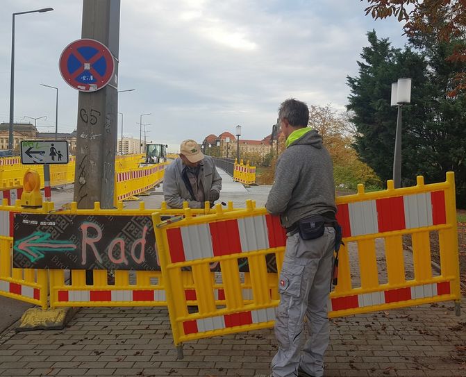 Heute morgen wurden die letzten Sperren weggeräumt.