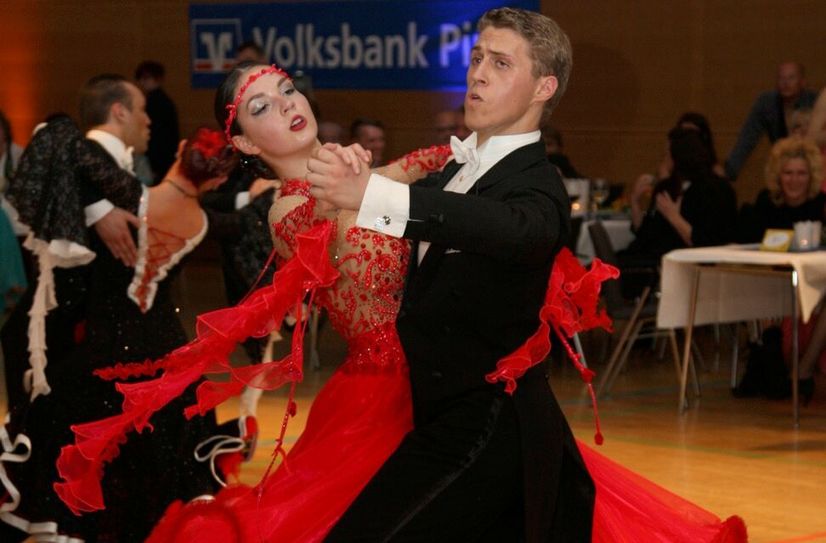 Tanzpaar Nils Lohmann (Pirna-Sonnenstein) und Elisabeth Schlemmer (Zwickau) bei »Pirna tanzt« im Jahr 2016.