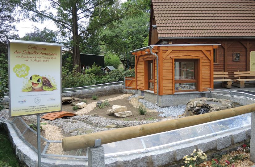 Die neue Schildkrötenanlage wird zum Tierparkfest am 11. August feierlich eingeweiht.
