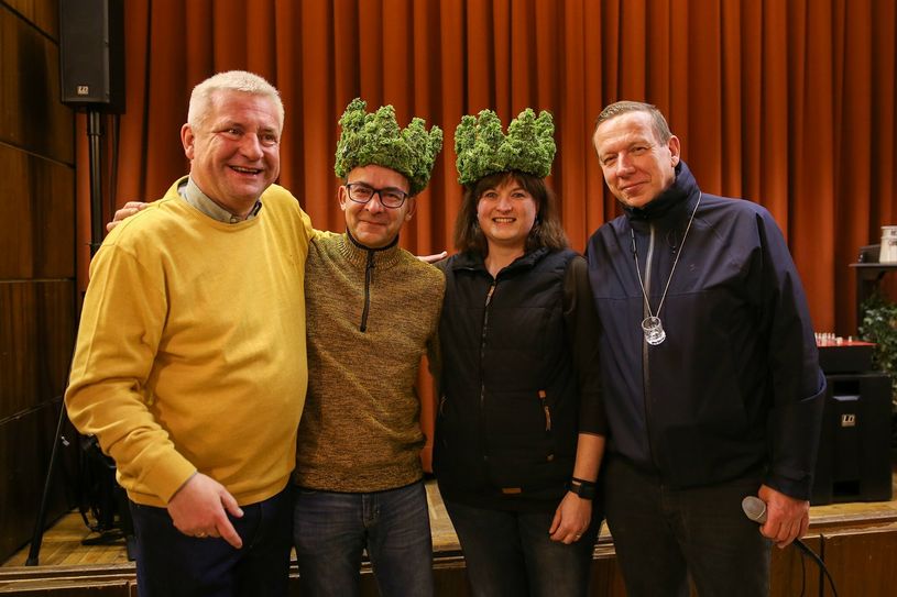 MdB Knut Abraham (l.) und Landrat Christian Jaschinski (r.) gemeinsam mit den neuen Hoheiten Tilo Koch und Gudrun Woite-Jeneck.