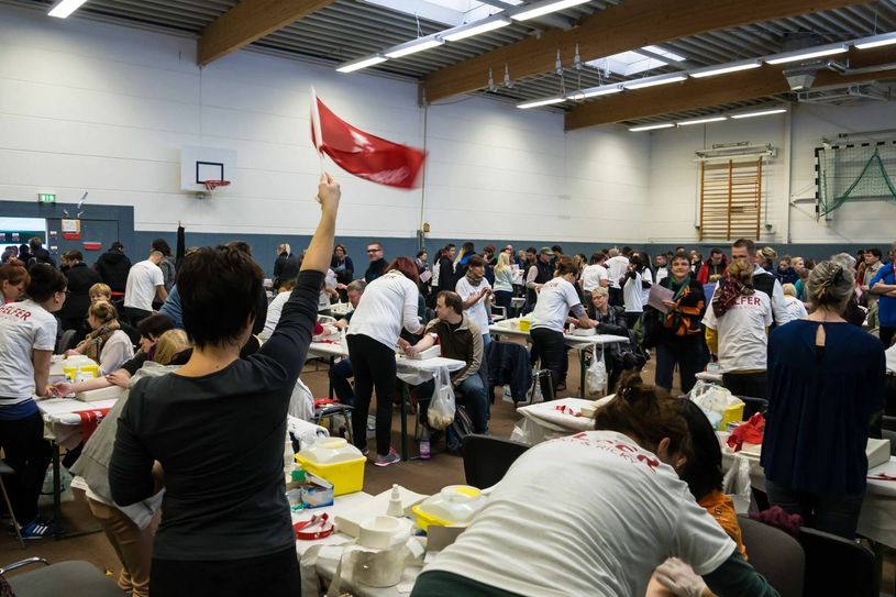 Die Spendenaktion des SV Pesterwitz. Foto: SV Pesterwitz