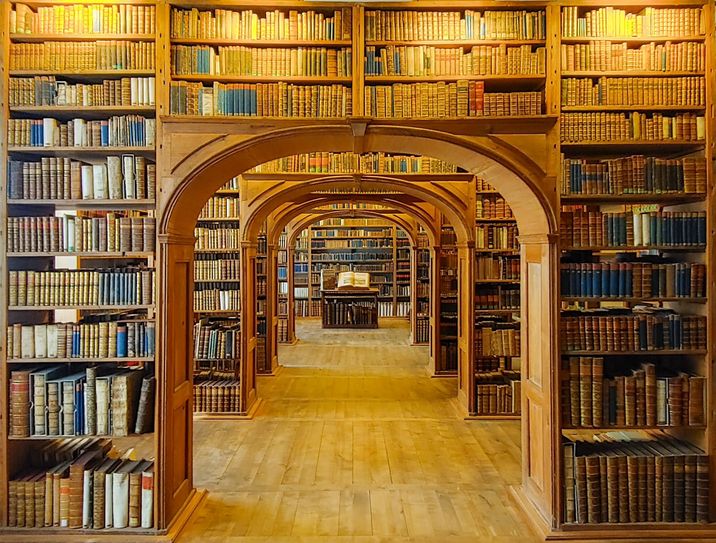 Blick in den historischen Büchersaal.