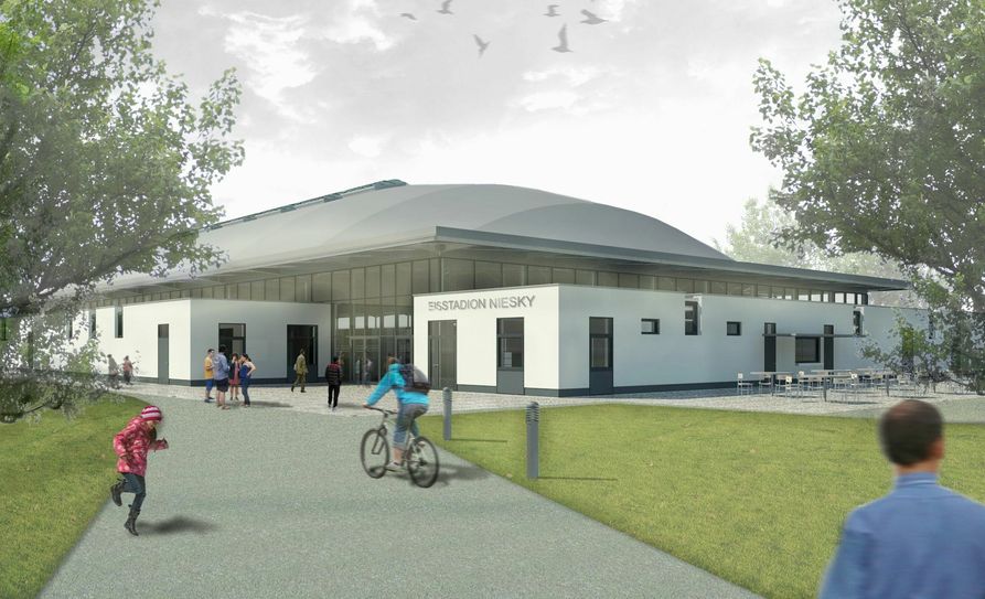 So stellt sich das zuständige Architekturbüro Schulitz Architekten das neue Stadion vor. Visualisierung: Schulitz Architekten