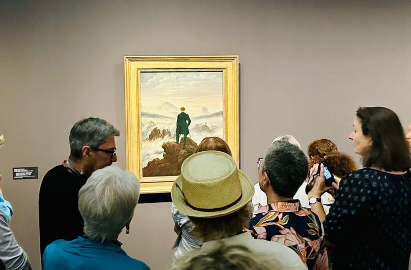 Das Bild "Der Wanderer über dem Nebelmeer" aus der Ausstellung im Albertinum.