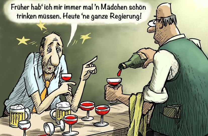 Die Siegerkarikatur von Helmut Jacek.