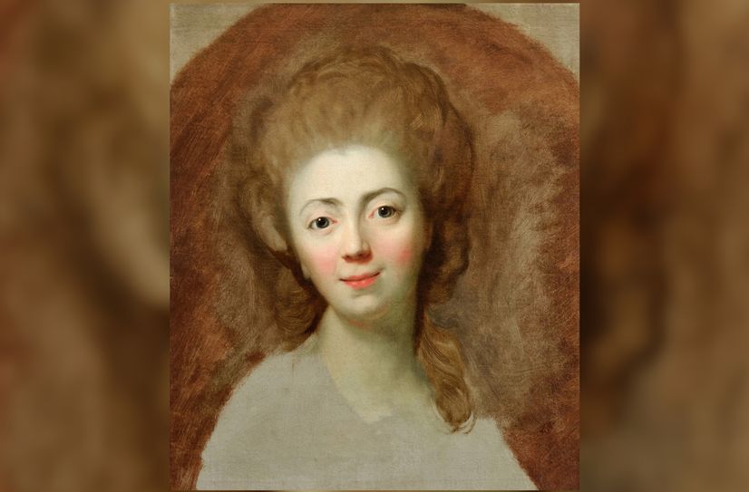 Das Gemälde »Anton Graff, Bildnis einer jungen Frau, um 1780«.