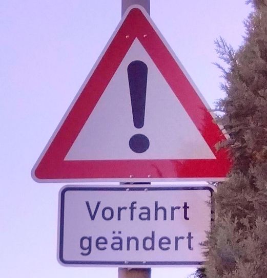 Geänderte Vorfahrt in Meißen.