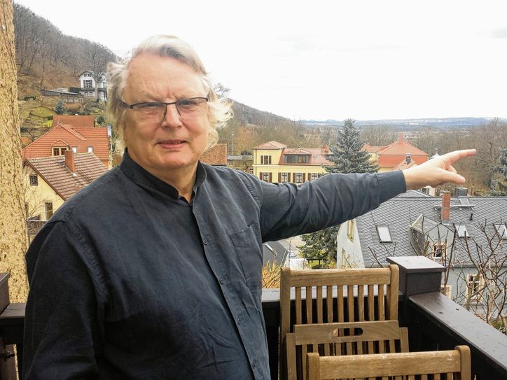Rückzugsort in Pillnitz, hoch über der Elbe. Hier findet Wolfgang Schaller seit über 40 Jahre Ruhe und Entspannung. Foto: Jancke