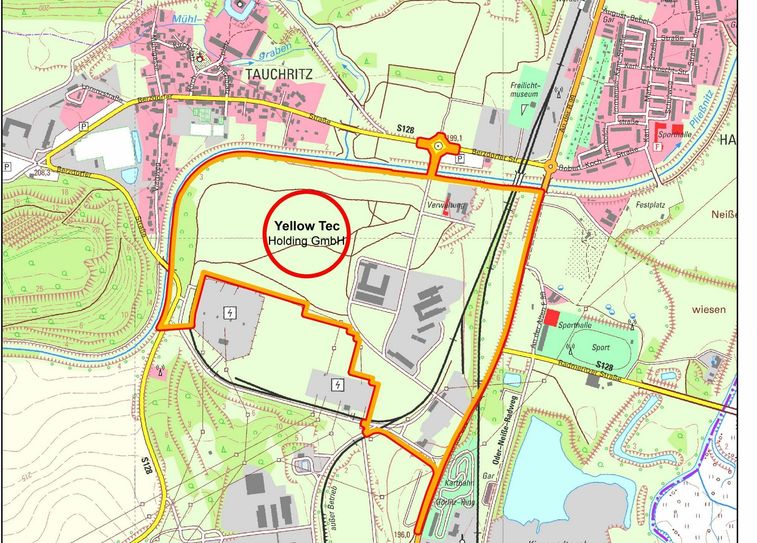Yellow Tec-Lageplan. Quelle: Stadtverwaltung Görlitz