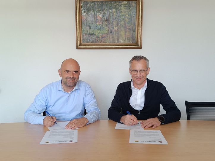 V.l.: Bürgermeister Jens Richter und Gerald Lehmann