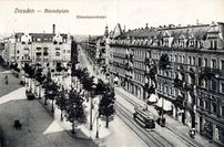 Bönischplatz in Richtung Osten, 1909. Foto: A. Hartmann, aus der Sammlung JohannStadtArchiv.