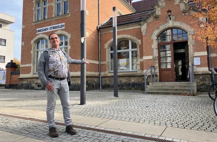Michael Quaas vor seiner zukünftigen Tagespflege.