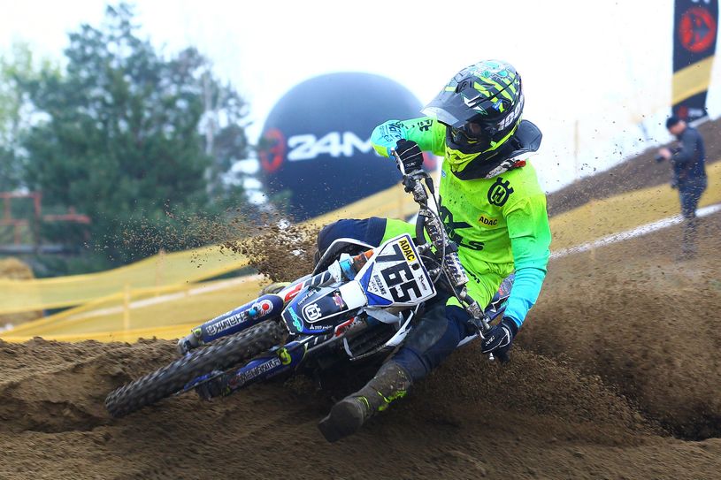 Edvard Bidzans holte sich den Tagessieg im ADAC MX Junior Cup 85. Foto: Thorsten Horn