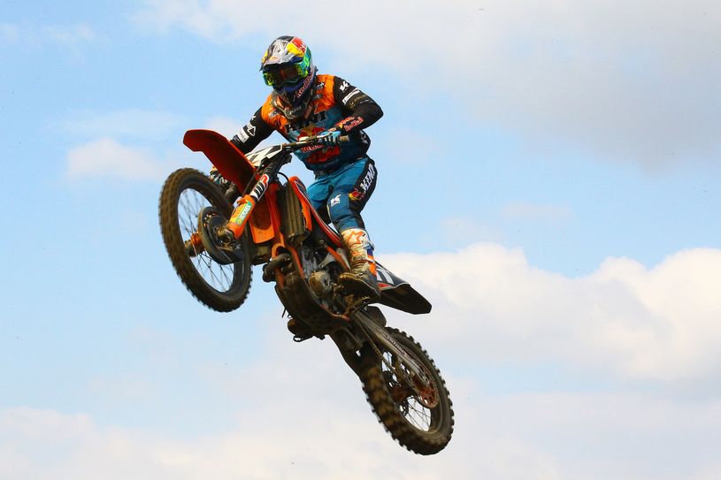 Der Österreicher René Hofer gewann beide Rennen im ADAC MX Youngster Cup und holte sich den Tagessieg. Foto: Thorsten Horn