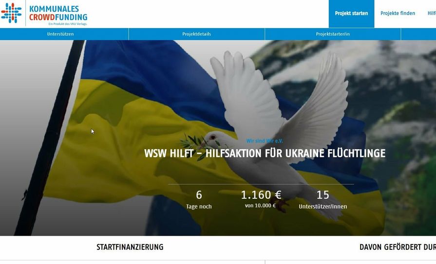 Infos zum Projekt: www.kommunales-crowdfunding.de/ukraine-hilfsaktion-wsw.