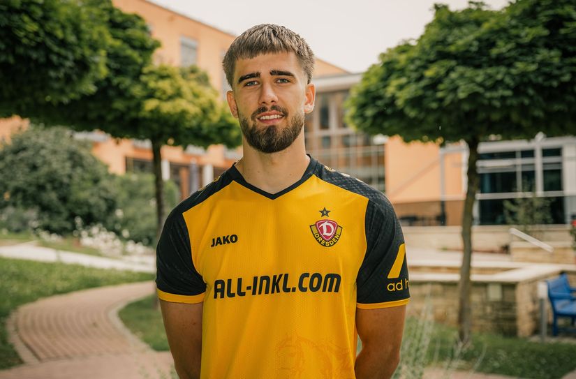 David Kubatta nach seiner Ankunft im Trainingslager der SGD.