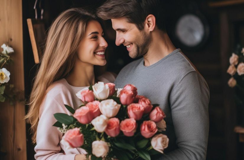 Ganz klassisch: Blumen am Valentinstag.