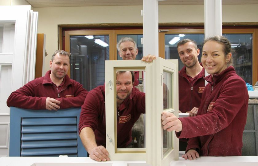 Eingespieltes Team (v.l.): Uwe Kamin, Sven Rosche, Christian Berge, Stephan Berge und Simone Berge. Foto: Schramm