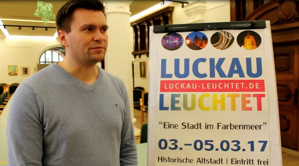 Tino Wolff, Projektleitung „Luckau Leuchtet“. Foto: sts