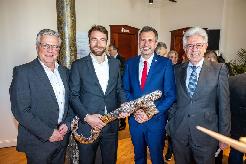 V.l.: Dr. Klaus Freytag, Tom Lange, Tobias Schick, Dr. Wolfgang Krüger