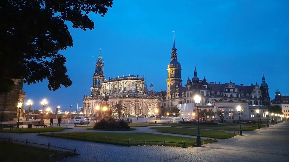 Dresdens Residenzschloss wird am 18. Dezember zur Booster-Impfstation. Foto: Pönisch