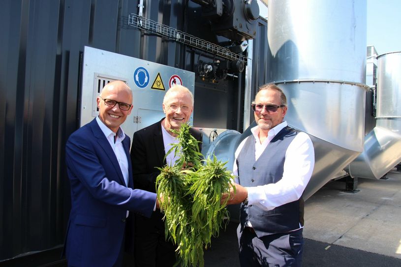 Morton Brandt, Generalmanager Europe von Maricann, Wolle Förster, Joseph Spät (Mariplant, v.l.)