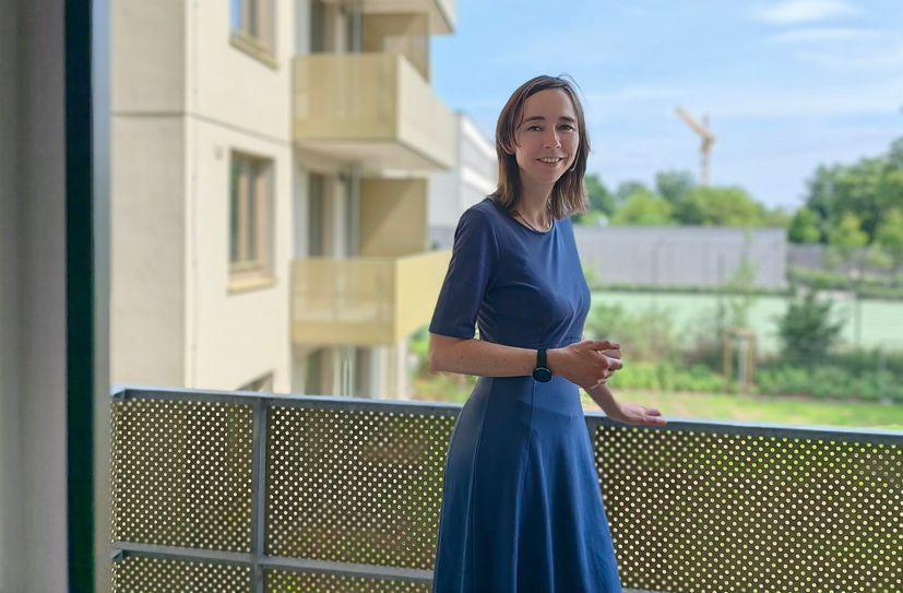 Kristin Kaufmann zur Übergabe neuer Sozialwohnungen.