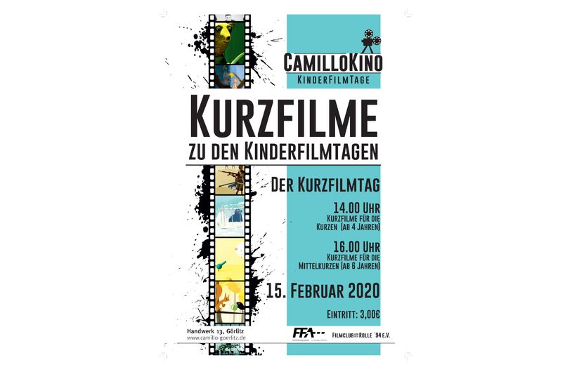 Zum Programm der Kinderfilmtage gehört auch ein Kurzfilmtag. Plakat: Filmclub von der Rolle `94 e.V.