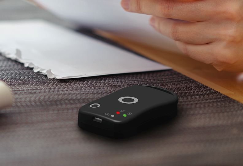 So sieht der Corona-Warn-Buzzer aus. Foto: Digades GmbH