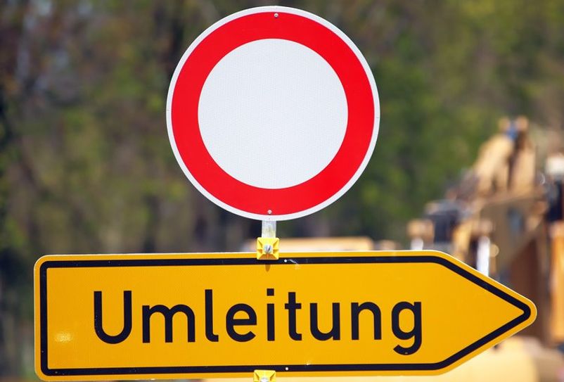 Umleitung Zeithain beachten.