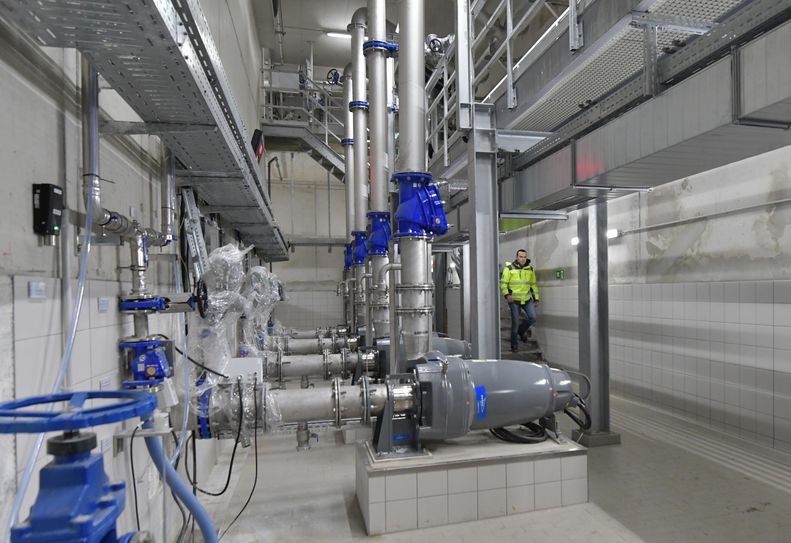 Blick ins neue Pumpwerk. Fotos (2): Marion Doering