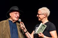 Kathrin Verzino mit Kafka-Comic-Autor David Z.  Mairowitz